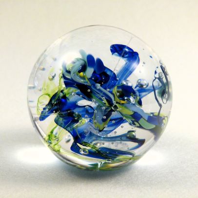 Preview: Briefbeschwerer Cosmos Blau-Grün